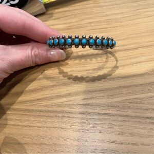 Vintage Sterling and turquoise cuff bracelet